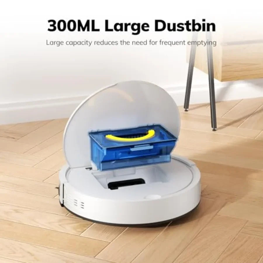 V2 Robot Vacuum Cleaner for pet hair and hard floors, tangle-free suction, 120 mins runtime, slim self-charging design, black p