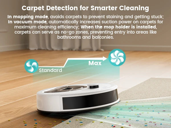 Lefant M330S Robot Vacuum and Mop, Upgraded LiDAR Navigation, 6000Pa Strong Suction , Self-Charge, WiFi/Alexa/APP, Multi-Surface