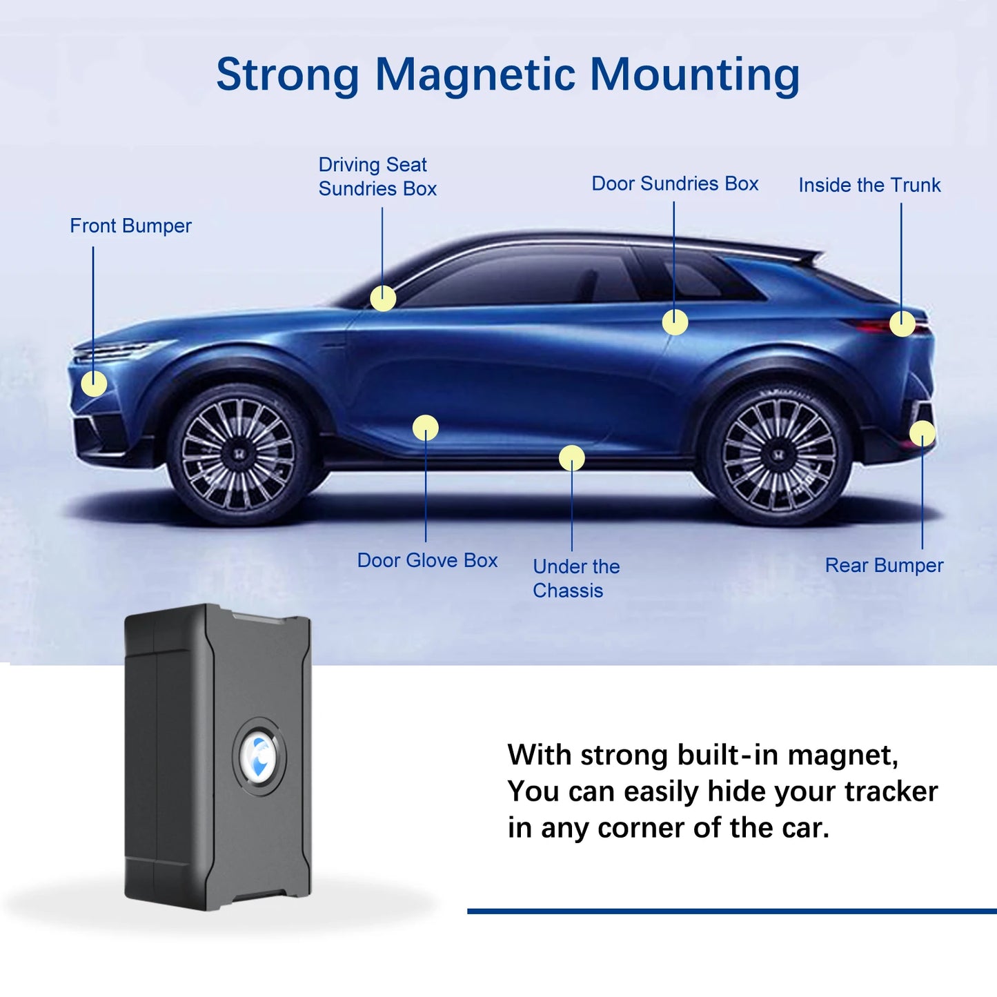 Portable Auto Tracker 6000mAh Big Battery Long Last Vehicle Locator Motorcycle Car Security Protection with iOS Android APP