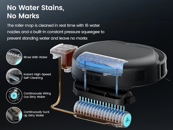 Lefant M5 Pro LiDAR Robot Vacuum and Mop, 18,000 Pa suction power, automatic dustbin emptying every 120 days, automatic mop wash