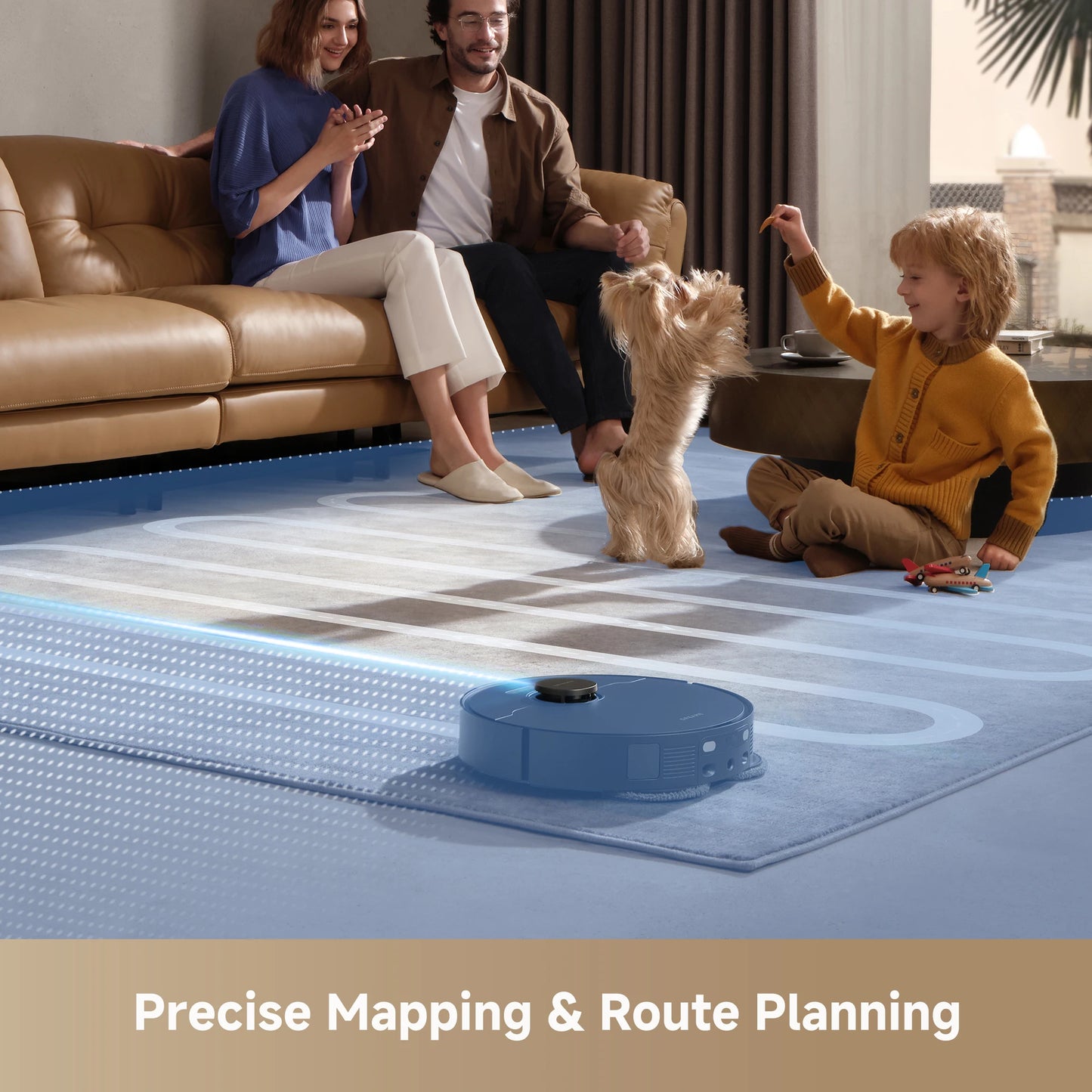 Refurbished GoVac 400 Robot Vacuum and Mop with Auto-Empty, Mop Self-Cleaning, 13KPa Suction, Ultrasonic Carpet Sensing