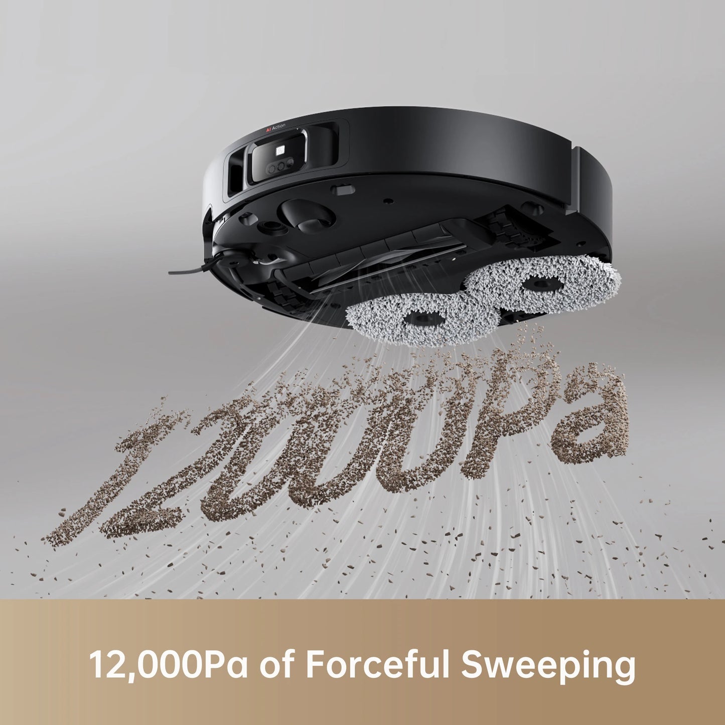 Refurbished DREAME Govac 508 Robotic Vacuum with Removable & Liftable Mop, 12,000Pa Suction, Side Brush Extensive Cleaning, 158°F Mop & Washboard Self Cleaning, Auto-Empty, Auto Refill, liftable Brushes