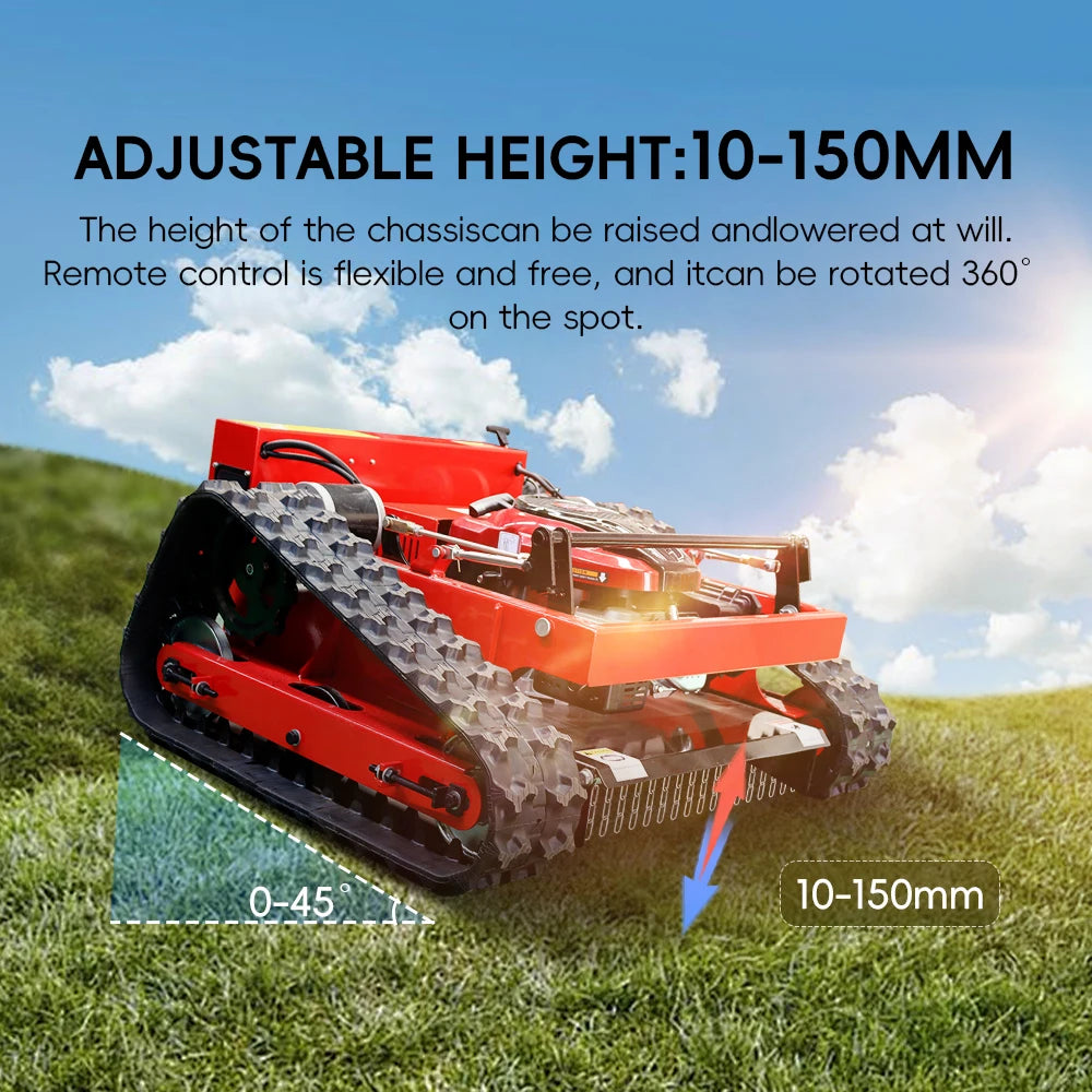 MMS 550mm Lawn Mower 196cc GAS Engine Electric Start Grass Cutting Machine Remote Controlled for Garden Lawns  Free Shipping
