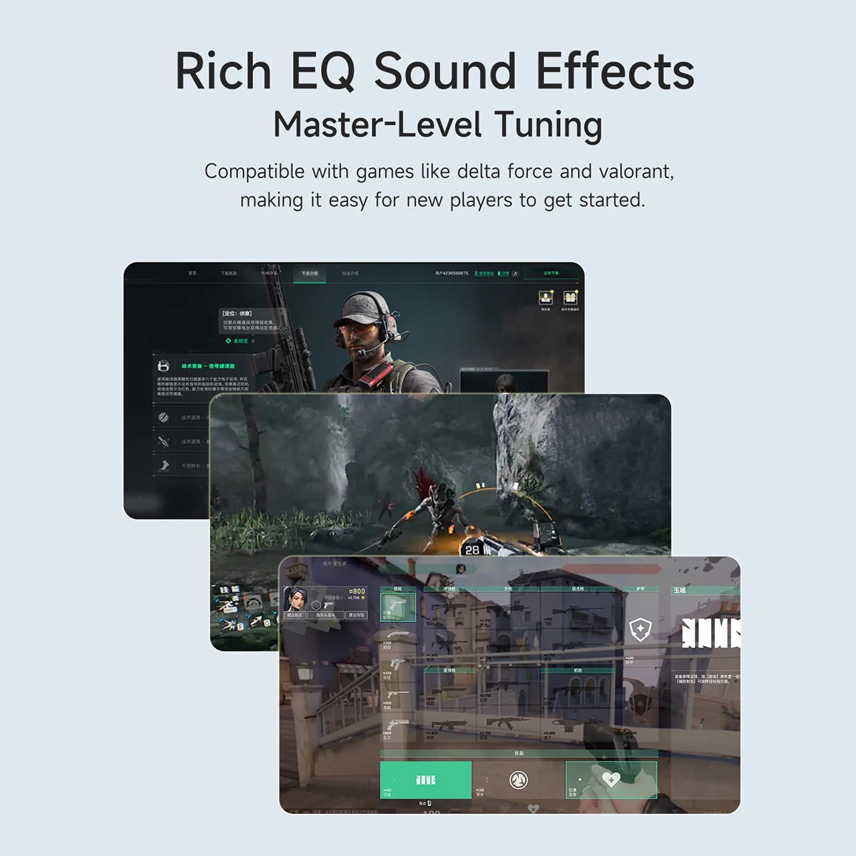 AJAZZ AHM10 MAX 2000mAh battery Wireless Bluetooth Gaming Headset Features a microphone, multiple RGB dynamic lighting effects, AI noise cancellation, virtual 7.1 surround sound, and driver support.