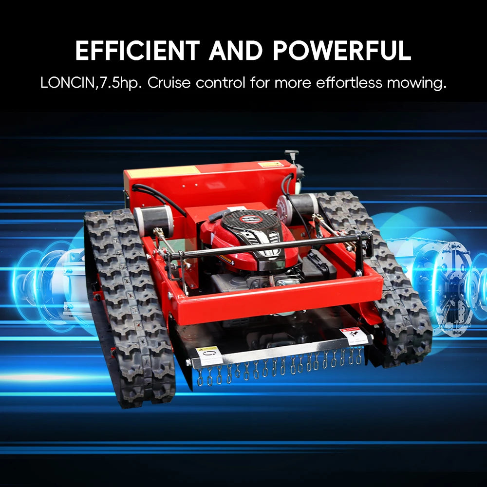 MMS 550mm Lawn Mower 196cc GAS Engine Electric Start Grass Cutting Machine Remote Controlled for Garden Lawns  Free Shipping