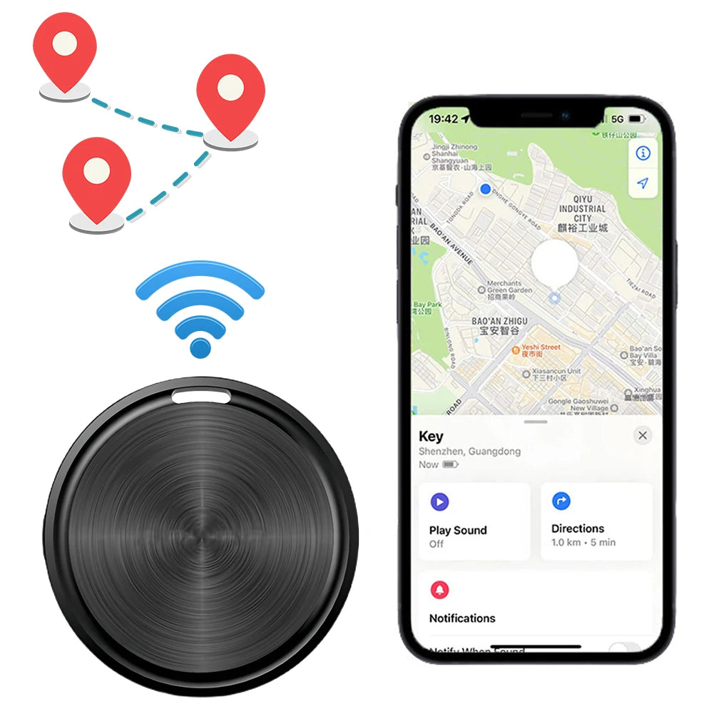 GPS Tracker for Android Item Locator Item Finder Wallet Tracker for Bags Luggage Pets & Backpack