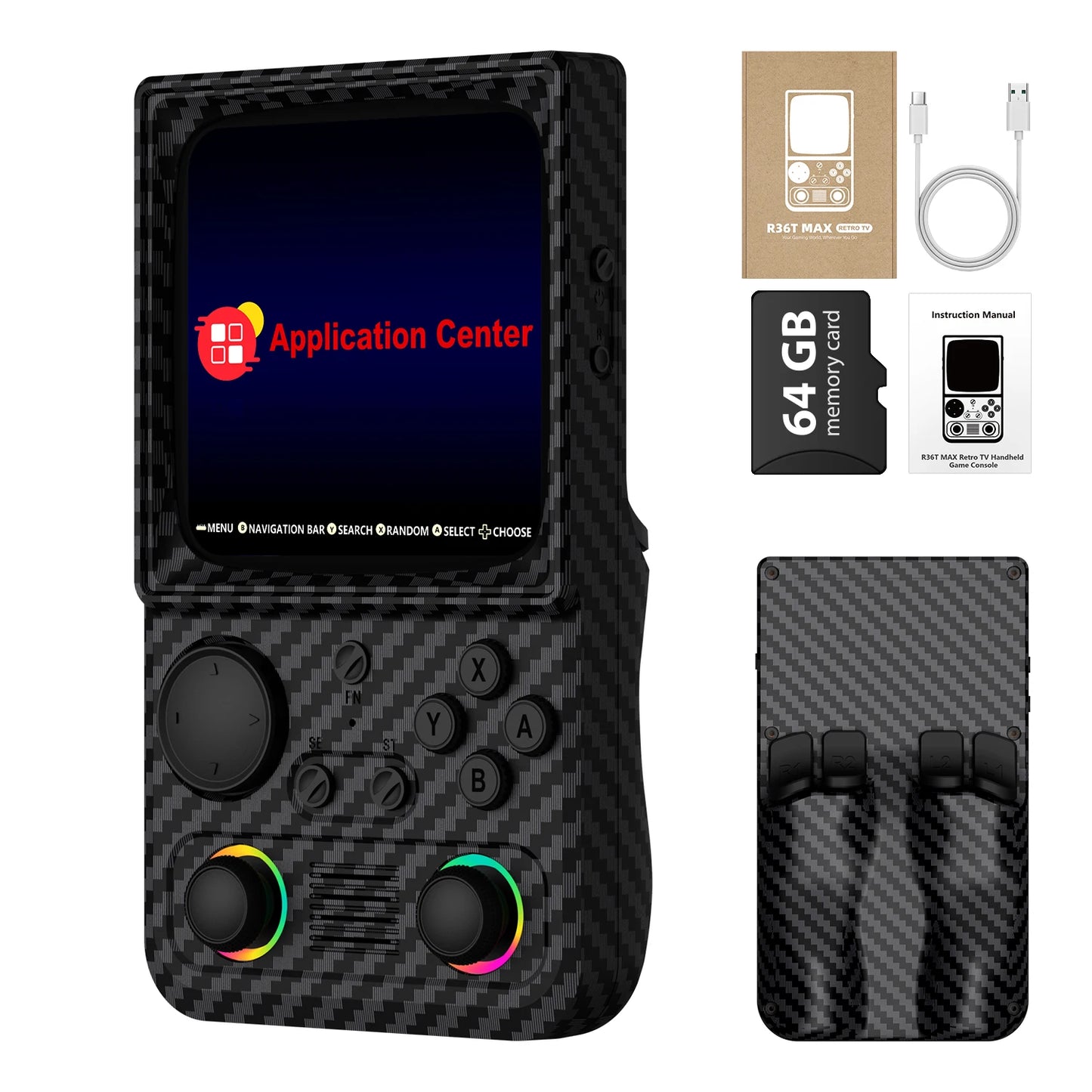 R36T MAX Handheld Game Console Support Wi-Fi 22000+Game 4.0" IPS Screen Portable Pocket Video Player Ship From US