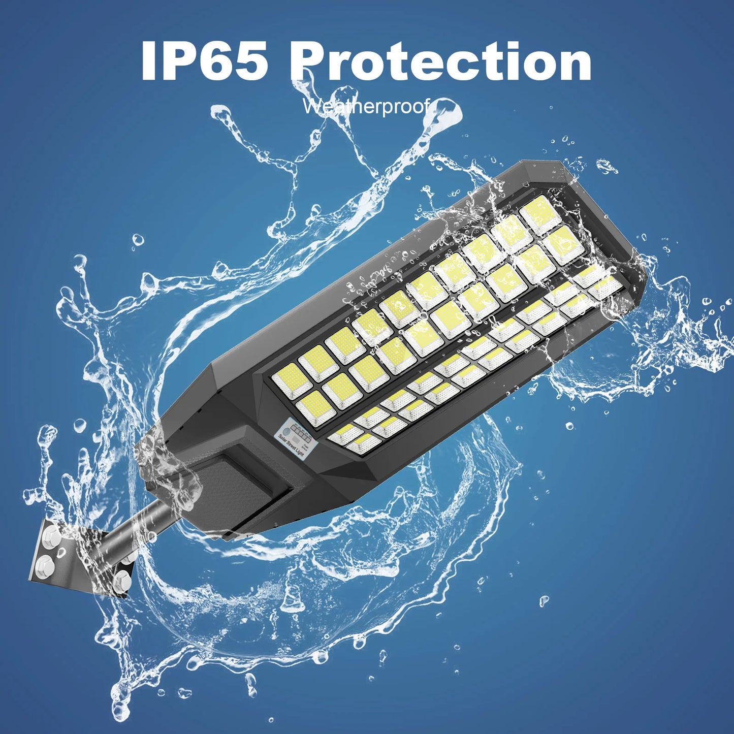8000W Extra-Large Super-Bright Outdoor Solar Street Light, LED with Motion Sensor, IP65 Waterproof for Commercial Lighting