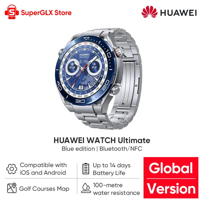【US Express】HUAWEI WATCH Ultimate Smartwatch 1.5" LTPO AMOLED Display Health Monitoring 100m Water Resistance 14 Days Battery