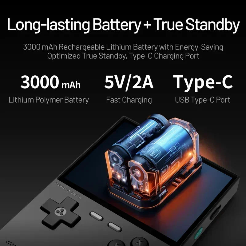 TRIMUI BRICK Retro Handheld Game Console 3.2 Inch Portable Video Game Player Linux System Metal Backplate Free L1 R1 Button