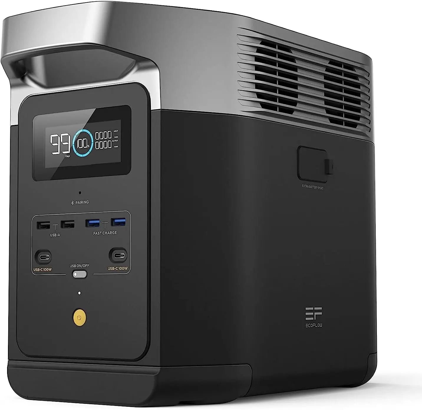 Portable Power Station DELTA 2, 1024Wh LiFePO4 (LFP) Battery, 1800W AC/100W USB-C Output, Solar Generator(Solar Panel Optional)
