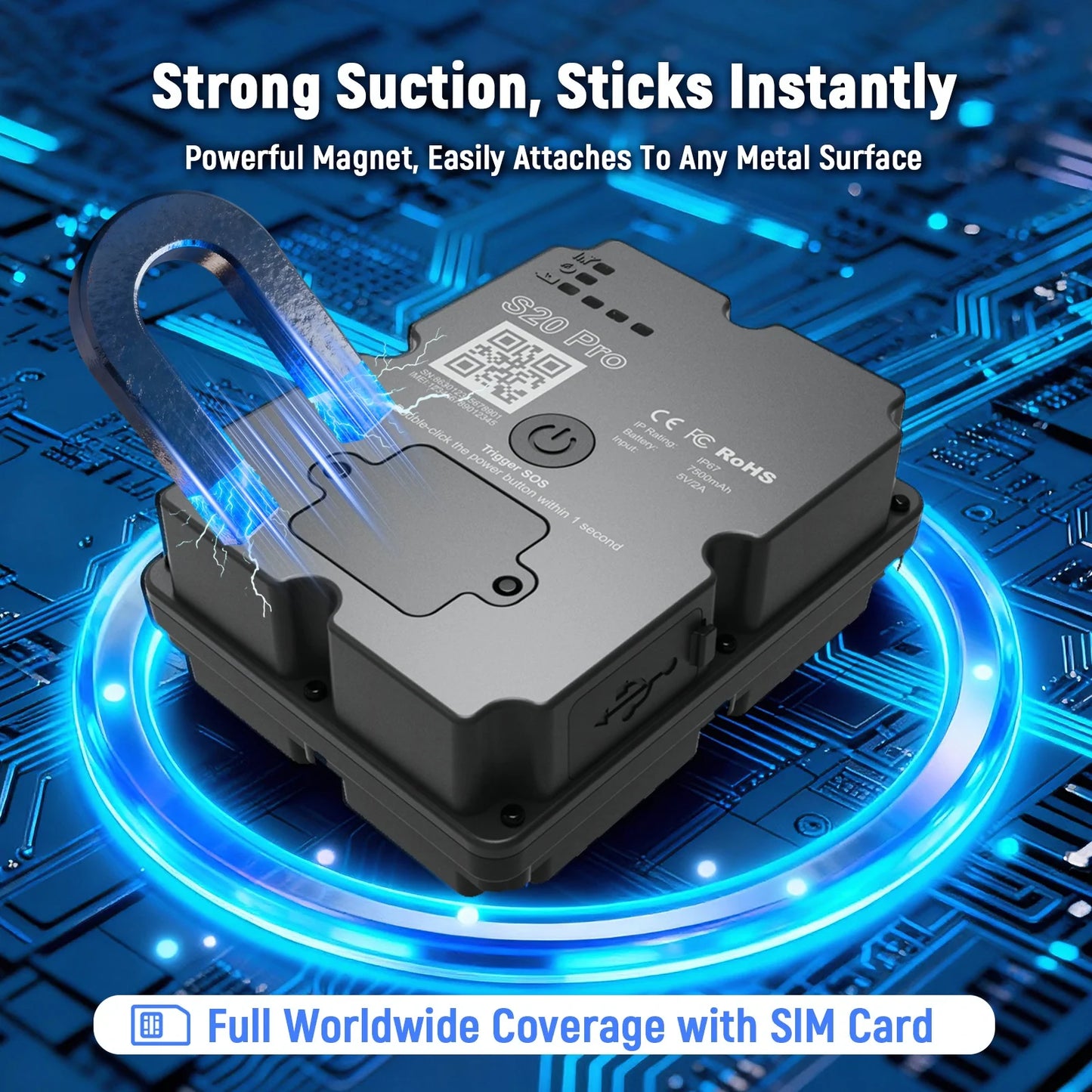 5M Accuracy Hidden 4G GPS Tracker - Vehicle Anti-Theft Locator with Real-Time Alert/Geo-Fencing | Paid App