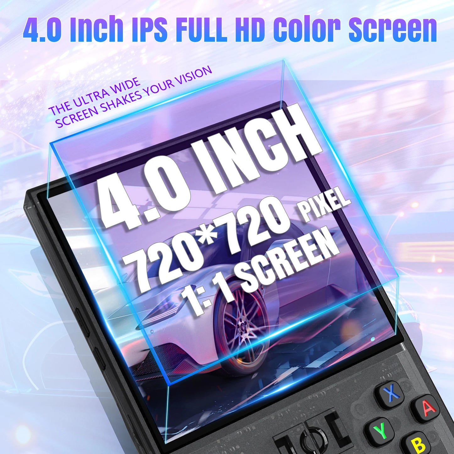 Ship From US R36MAX Handheld Game Console 4‘’HD Screen 64/128G Retro Game Console Portable Pocket Game Player