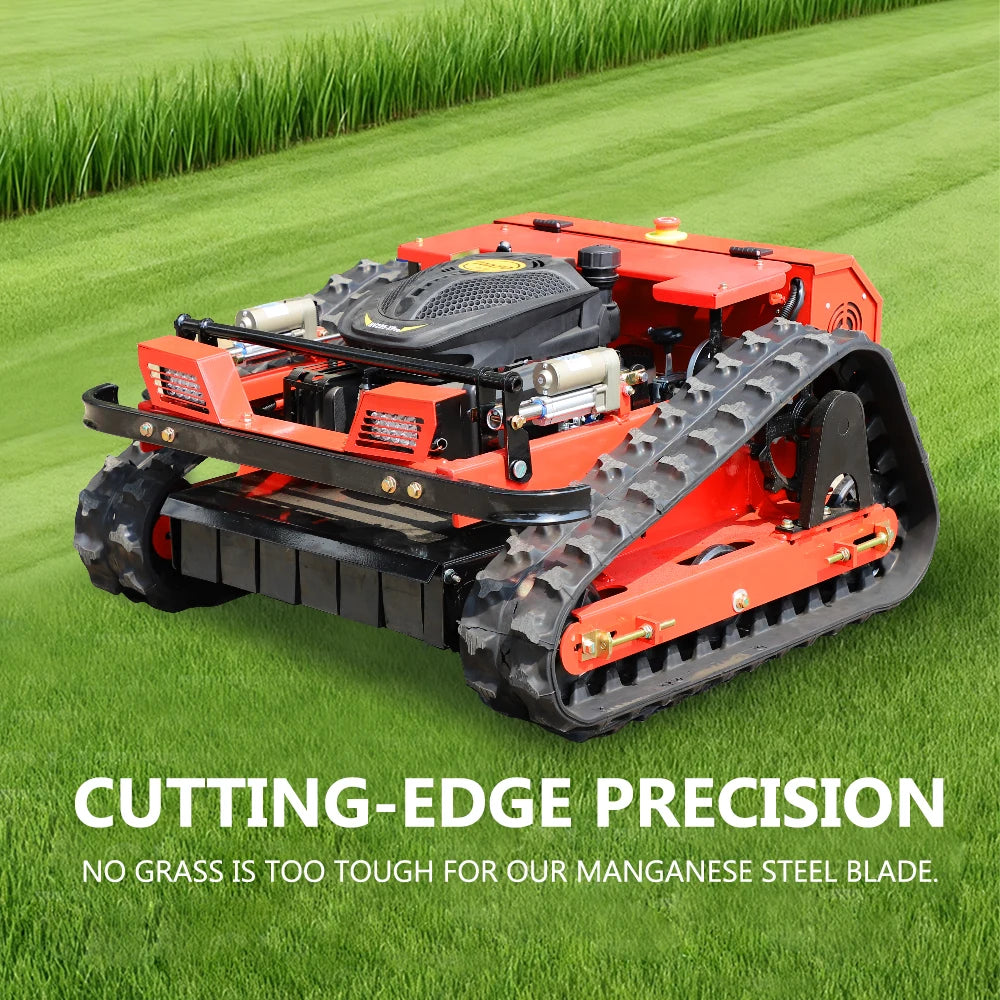 Remote Control Lawn Mower with 500mm Cutting Width, Electric Start, Zero Turn Lawn Mower Garden Orchard Slope Weeding Machine.