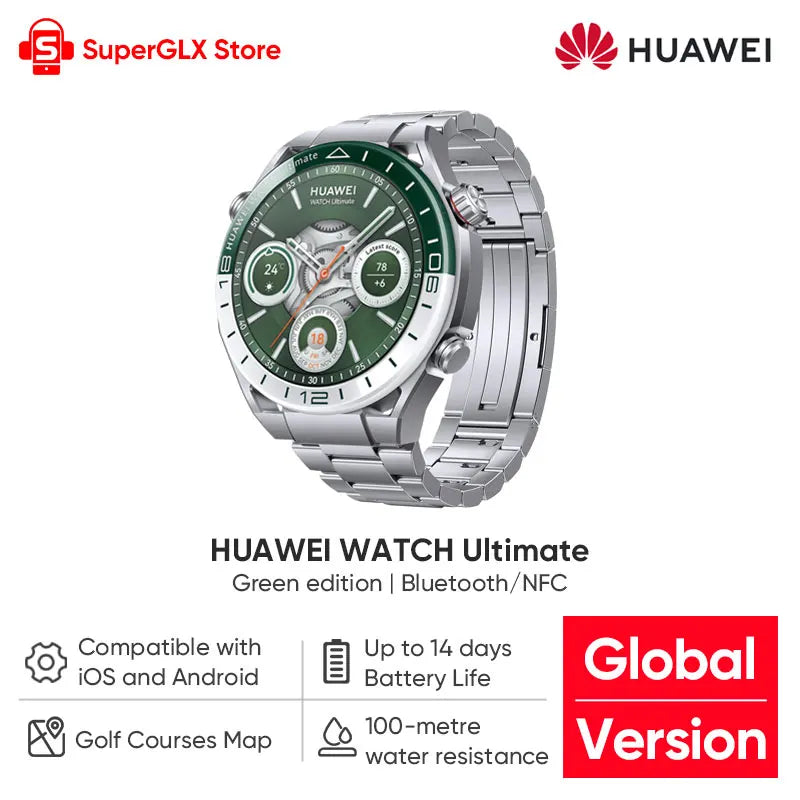【US Express】HUAWEI WATCH Ultimate Smartwatch 1.5" LTPO AMOLED Display Health Monitoring 100m Water Resistance 14 Days Battery