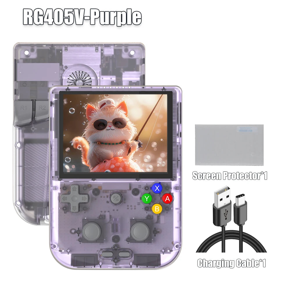 Anbernic RG405V Handheld Game Console 4’’ IPS Touch Screen Android 12 Unisoc Tiger T618 64-bit Game Player 5500mAh OTA Update