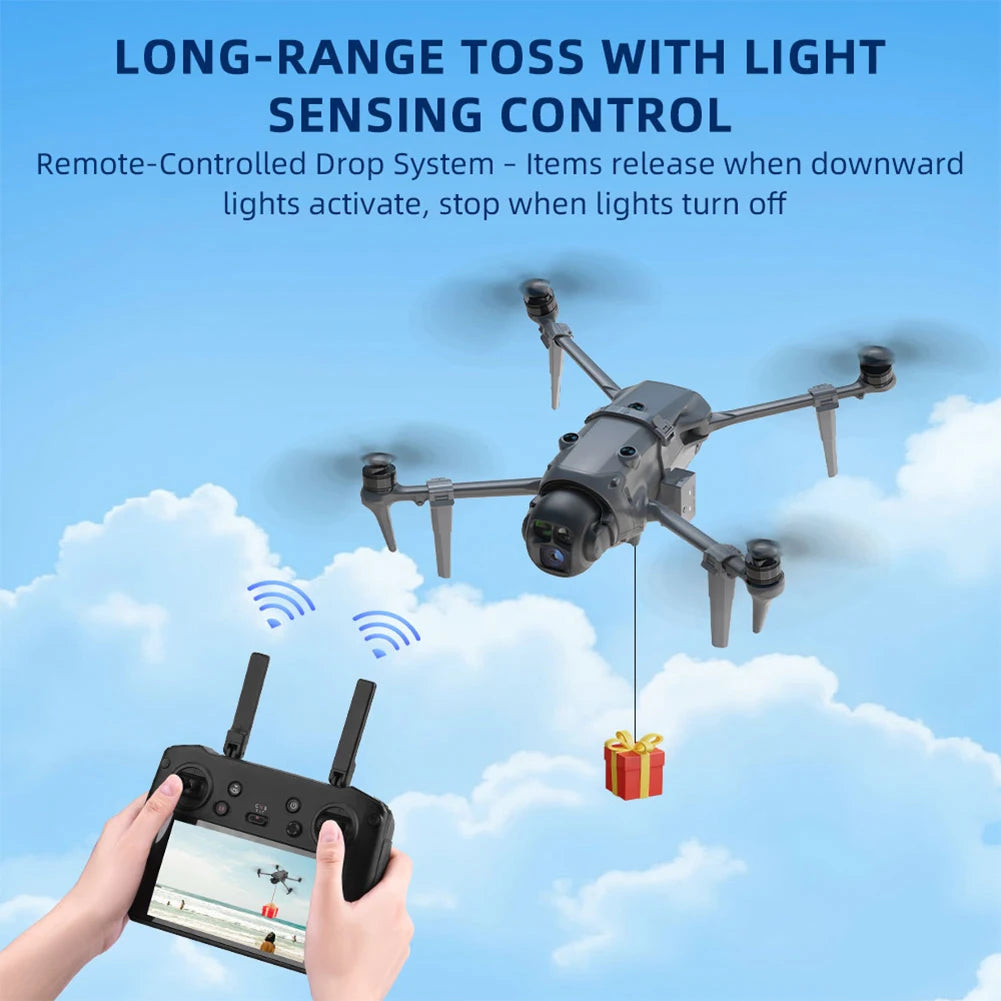 For DJI Mavic 4 Pro Payload Airdrop System 150mAh Air Dropping System Type-C Rechargeable Drone Deliver Tool Fishing Bait/Gift