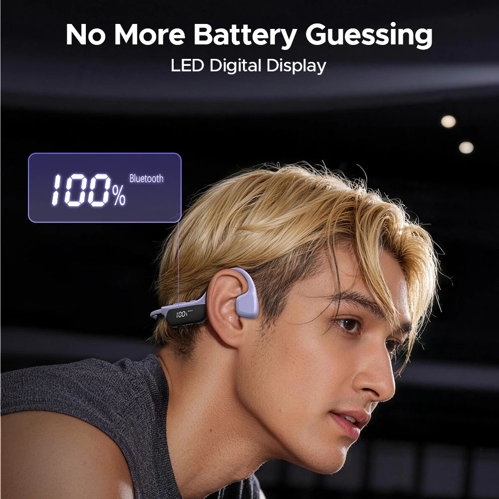 DOOGEE BoneBeat Run Digital Bone Conduction Earphone Waterproof Ear Hook Wireless Headphones Bluetooth 6.0 Headset For Running