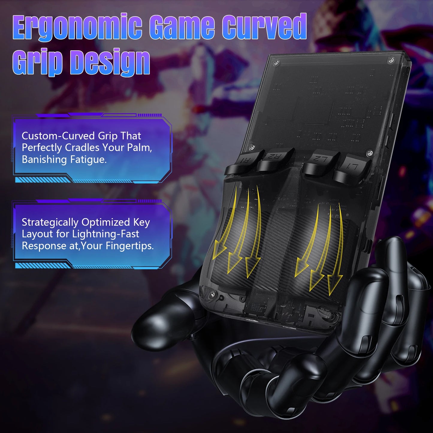 Ship From US R36MAX Handheld Game Console 4‘’HD Screen 64/128G Retro Game Console Portable Pocket Game Player