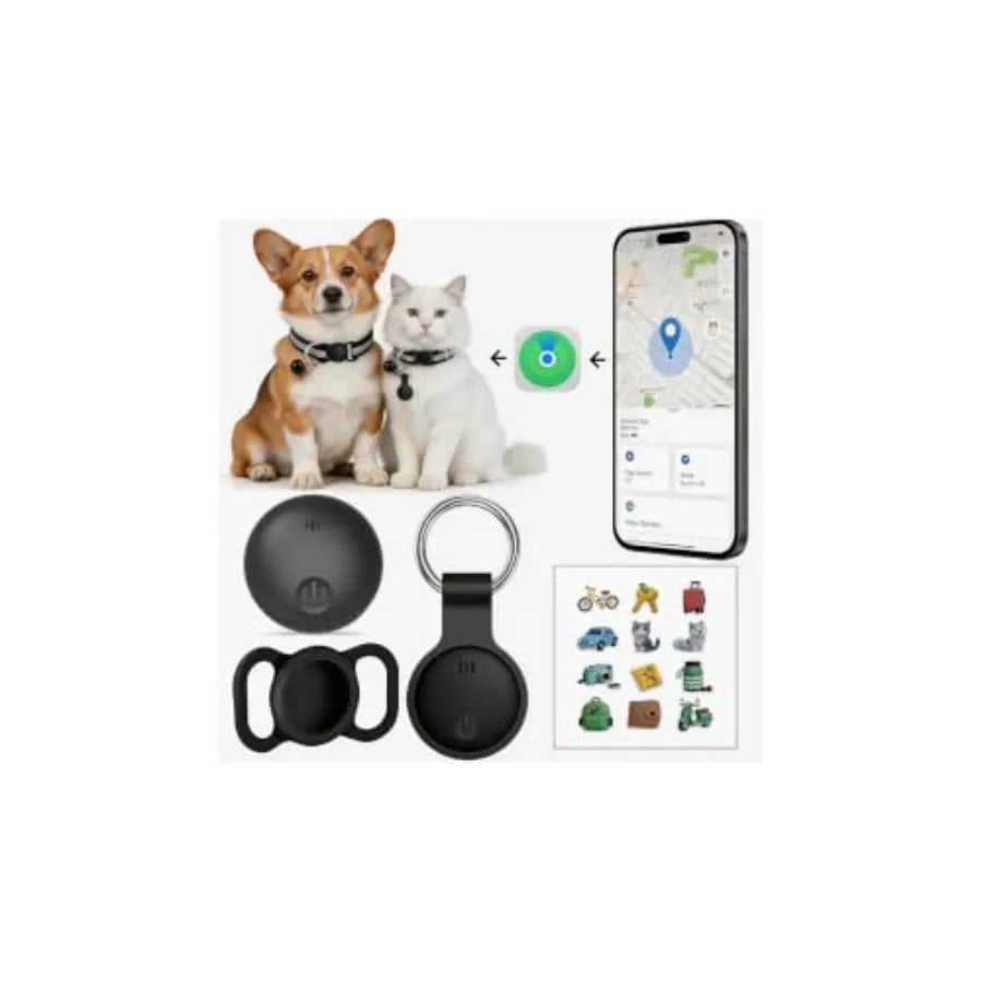 GPS Tracker for Dogs, Smart Collar with Real-Time Location - Pet Location Tracker with Holder, No Monthly Fee/No SIM Card, Work
