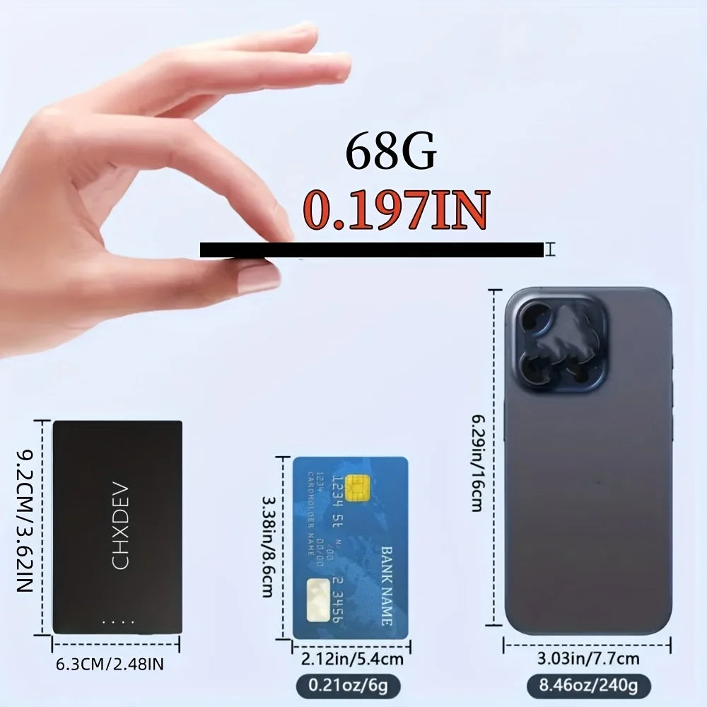 10000/5000mAh magnetic power bank, ultra-thin mini power bank, portable charger, supports fast charging, comes with data cable, available in black, white, and blue.