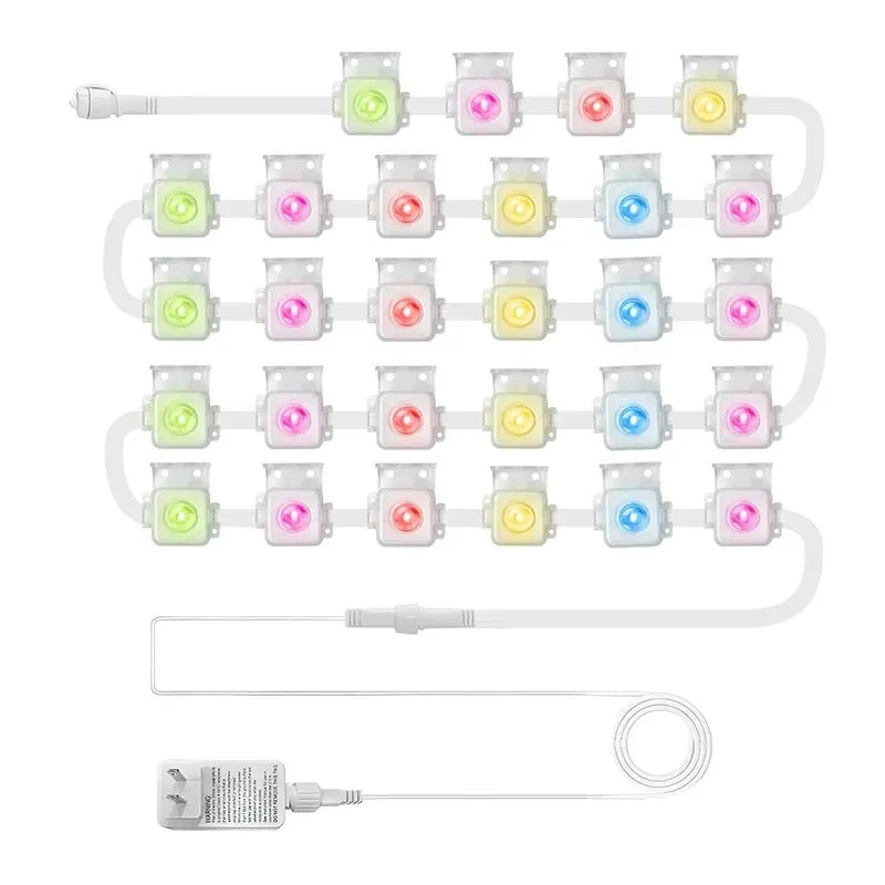 150ft Permanent Eaves LED Smart RGB Outdoor Led Lights for House with Remote  Full House Eaves Light Christmas Holiday Decor