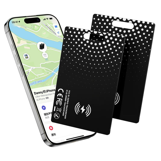 Air Tracker Tag Wallet Tracker [Apple MFi Certified] (iOS Only) Bluetooth Tracker Smart Finder for Apple Find My, iPhone Card Wallet Finder, Wireless Charging, for Bags, Keys, Passport