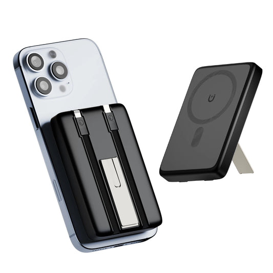 10000mAh Wireless Magnetic Power Bank 2-in-1 Fast Charging PD 22.5W Portable External Battery for For iPhone Samsung iWatch