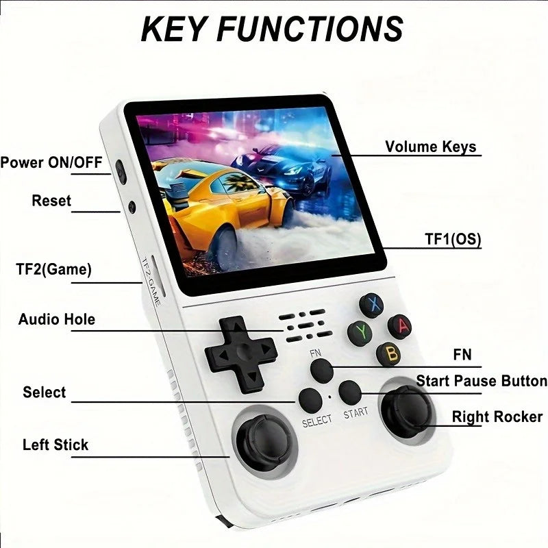 R36s Handheld Gaming Console 3.5-inch IPS Screen Linux System 32+64G TF Card Retro Portable Pocket Device