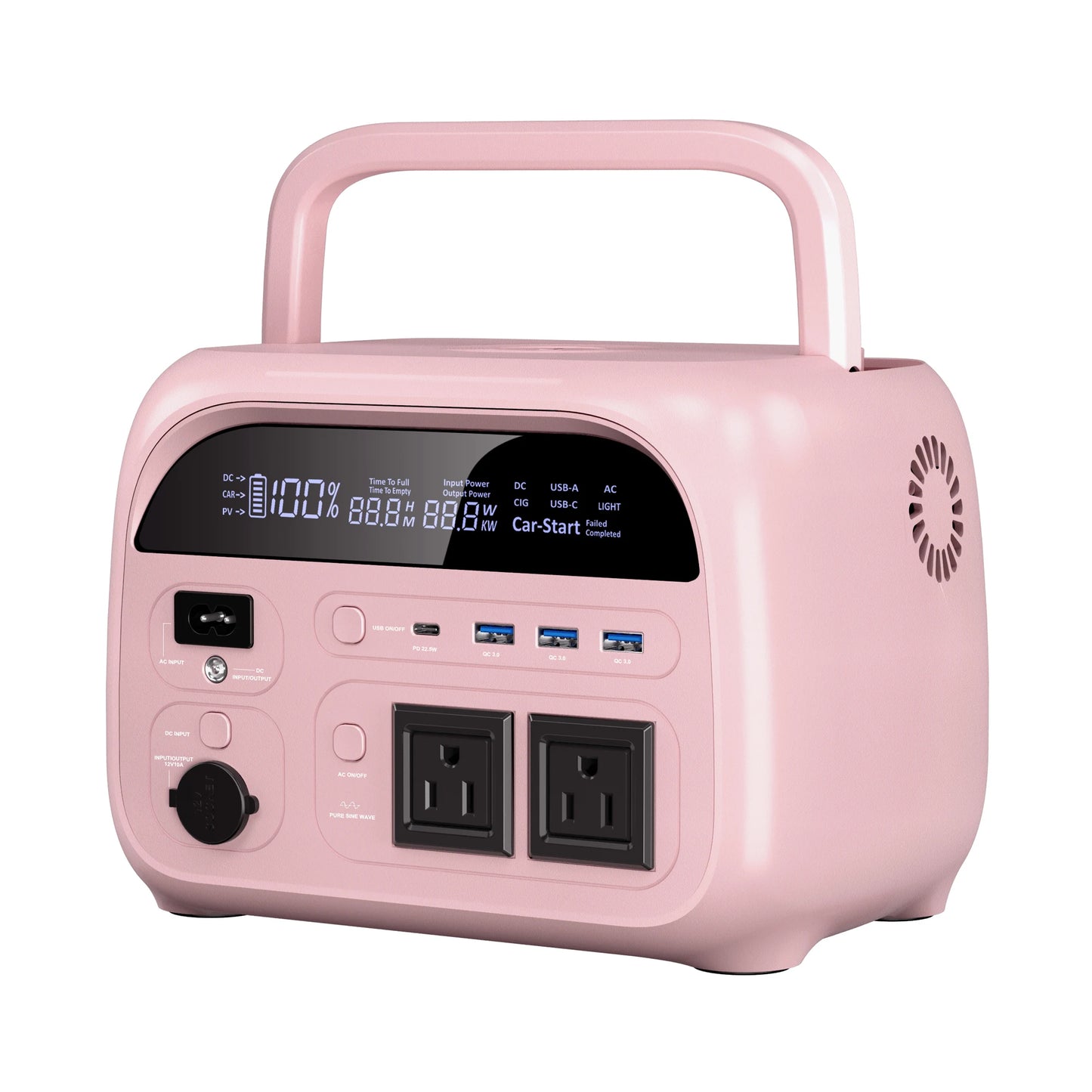CTOLITY AP400 Portable Power Station 500W 345wh Camping Solar Generator 108000mAh LiFePo4 Battery Backup Generator UPS Home RV