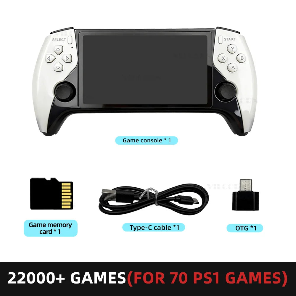 SF3500 Retro Game Console【5 Inch IPS HD】Handheld Game Players TV/Handheld/Desktop Modes Consolas with FHD Wireless Joystick