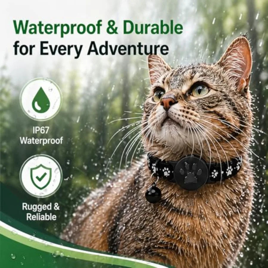 Pet Tracker, GPS Collar for Cats, Smart tag, Waterproof Compatible with Find My, No Monthly Fee, Advanced Tracking Solution Sma