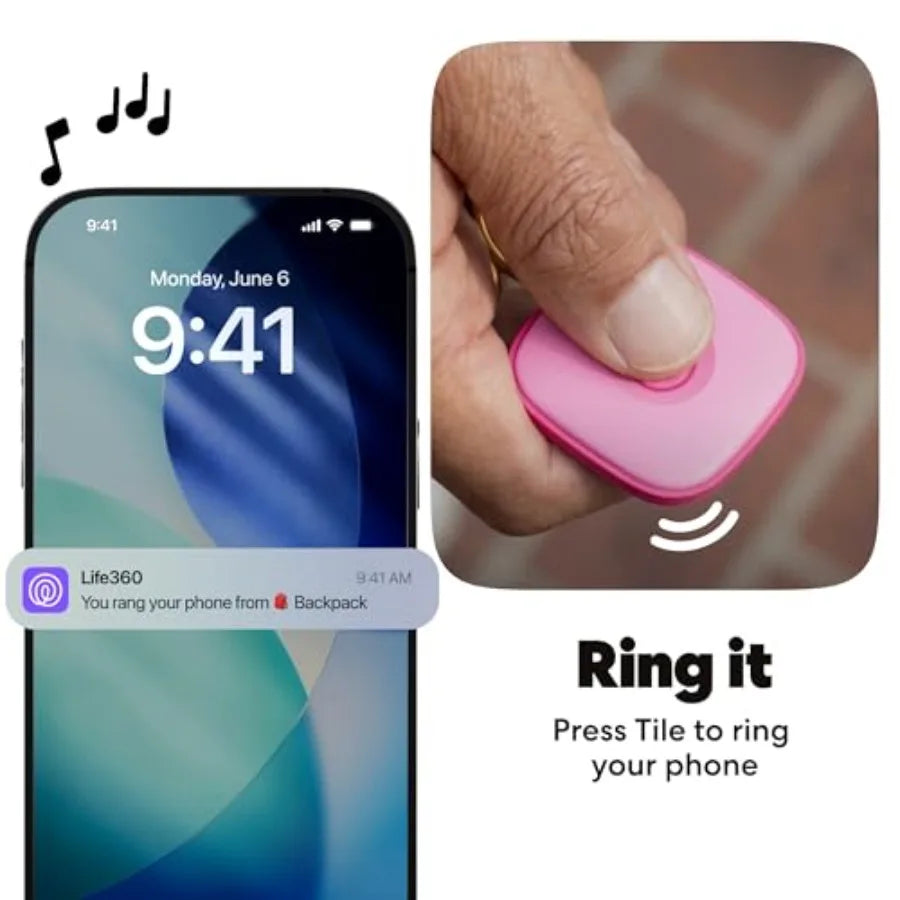 Tile by Mate Bluetooth Tracker, Keys Finder and Item Locator for Keys, Bags and More. Phone Finder. Both iOS and Android Compat