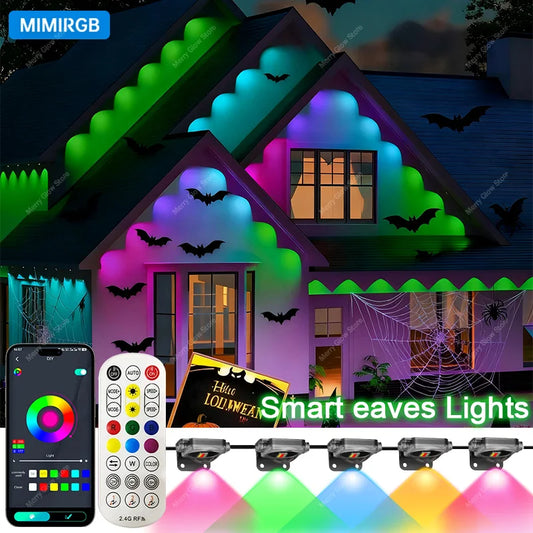Smart Eaves RGBIC Light String 30M 60LEDs Outdoor Lighting Lights Music Timer IP67 Waterproof String Halloween Christmas Decor