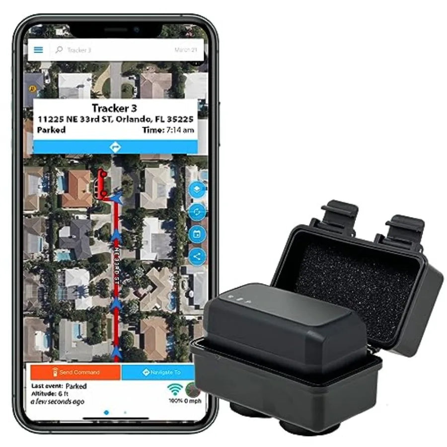 3.0 GPS Tracker - Over 1 Month Battery - with Heavy Duty Waterproof Case and Powerful Magnets for Vehicles and Assets