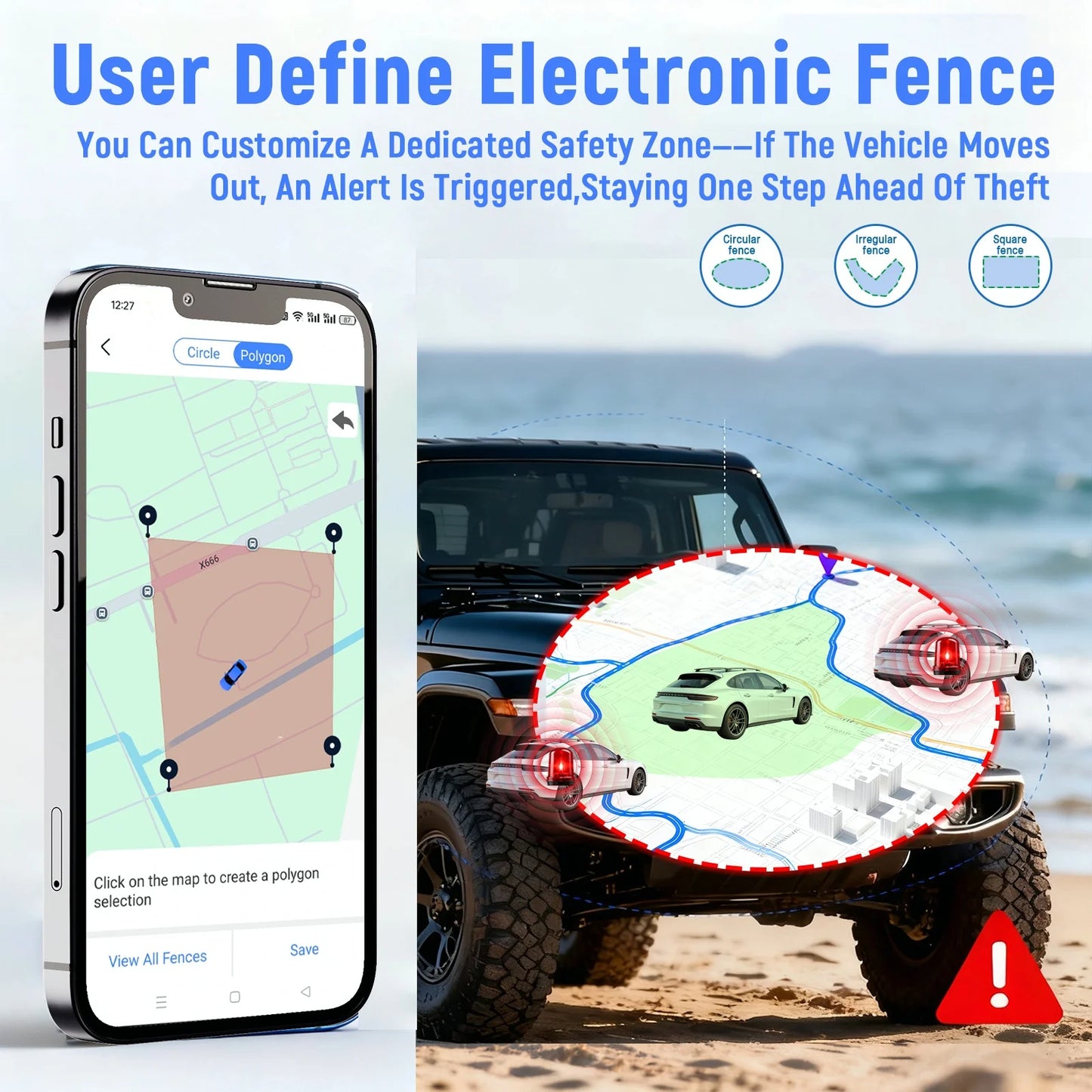 5M Accuracy Hidden 4G GPS Tracker - Vehicle Anti-Theft Locator with Real-Time Alert/Geo-Fencing | Paid App
