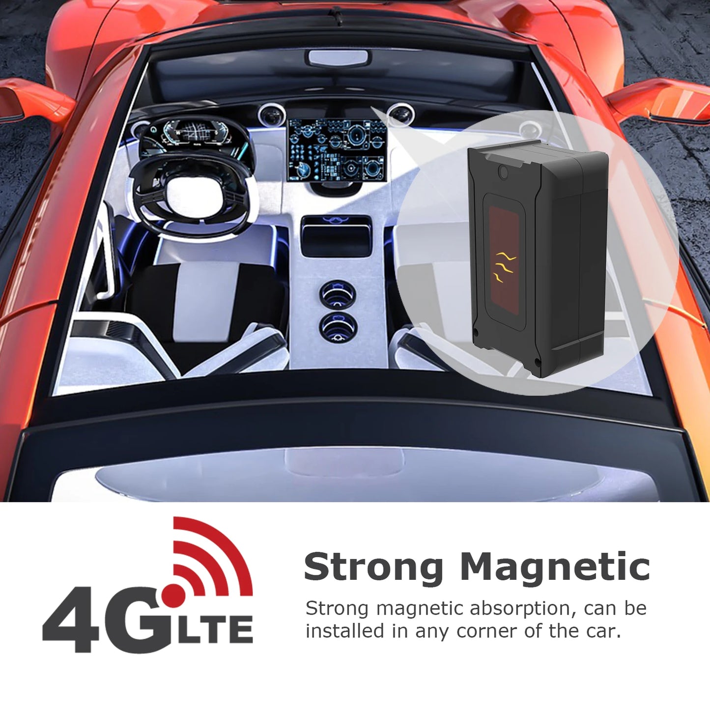 Portable Auto Tracker 6000mAh Big Battery Long Last Vehicle Locator Motorcycle Car Security Protection with iOS Android APP