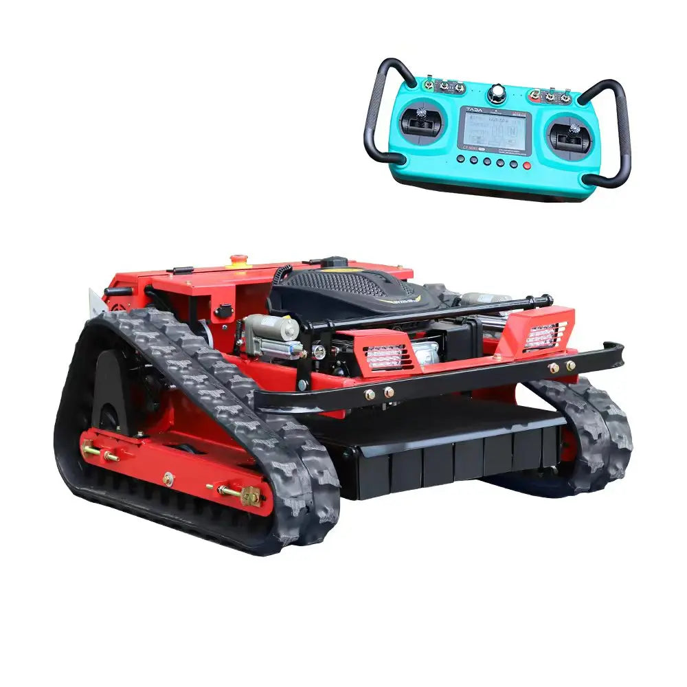 Remote Control Lawn Mower with 500mm Cutting Width, Electric Start, Zero Turn Lawn Mower Garden Orchard Slope Weeding Machine.