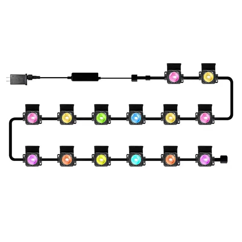 Smart Eaves RGBIC Light String 30M 60LEDs Outdoor Lighting Lights Music Timer IP67 Waterproof String Halloween Christmas Decor
