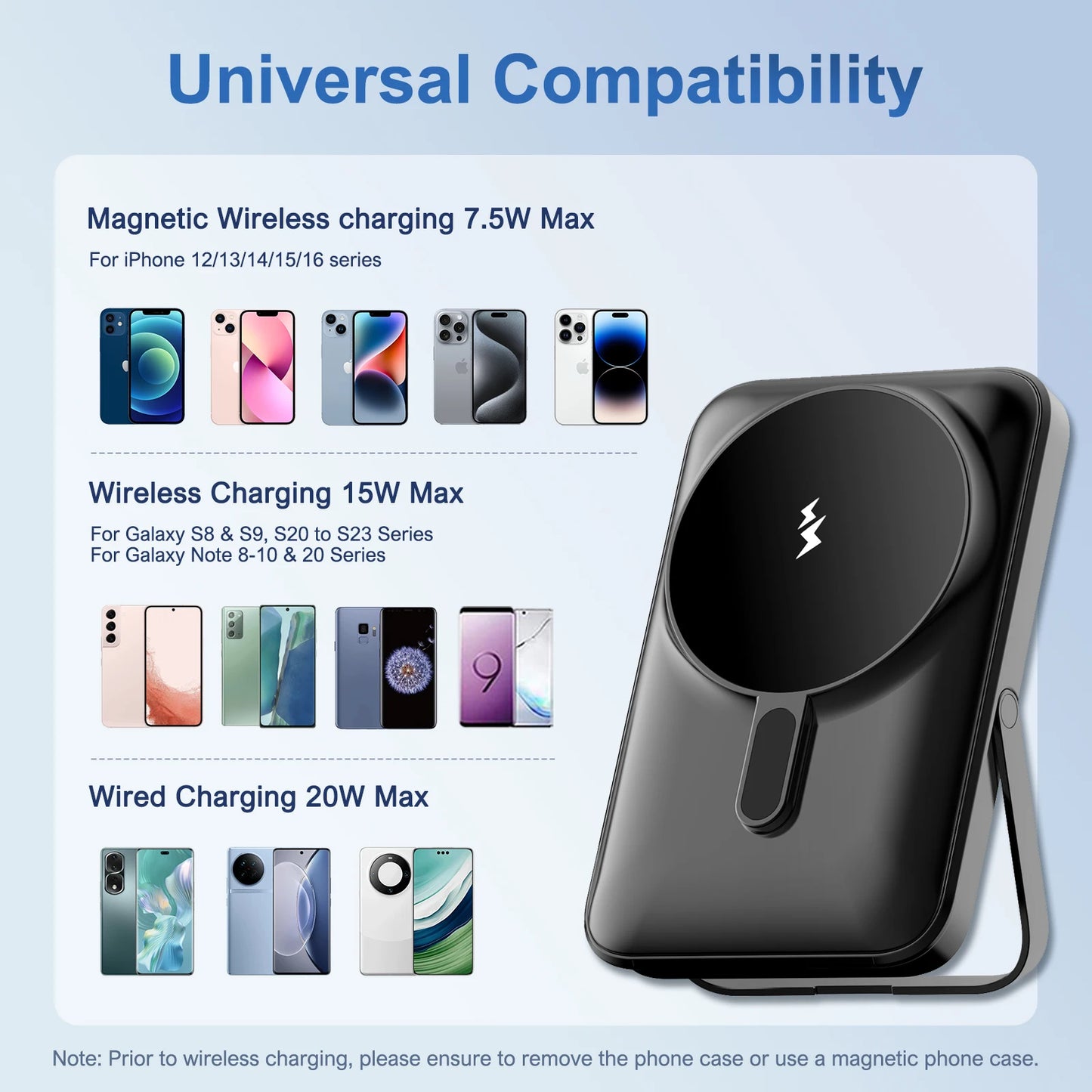 10000mAh Magnetic Wireless Power Bank Fast Charging Capacity Portable 15W LED Display Magsafe for IPhone 17 16 15 14 12 Pro Max