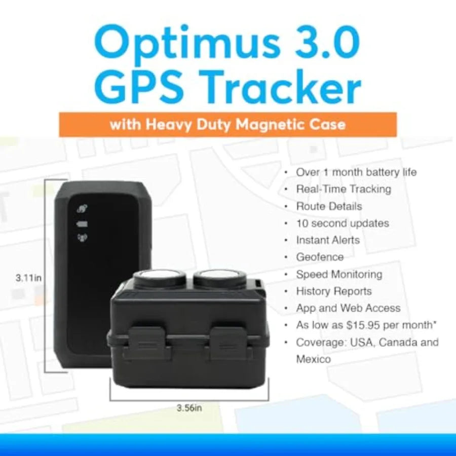 3.0 GPS Tracker - Over 1 Month Battery - with Heavy Duty Waterproof Case and Powerful Magnets for Vehicles and Assets