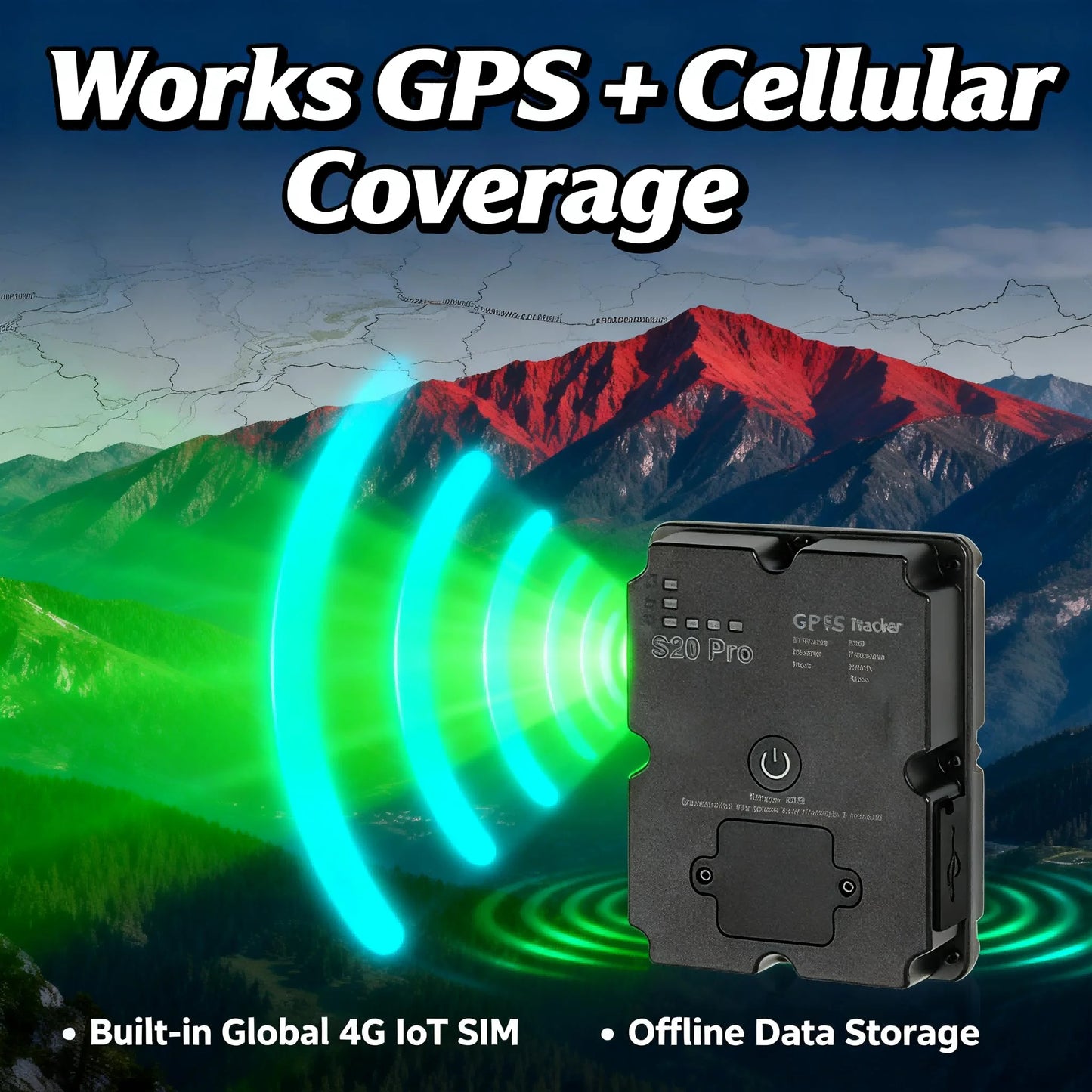 GPS Tracker for Hiking Backpacking Outdoor Adventures Real Time Tracking SOS Emergency 4G Global Portable Waterproof Device Subs