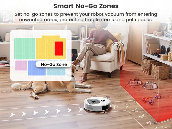 Lefant M330S Robot Vacuum and Mop, Upgraded LiDAR Navigation, 6000Pa Strong Suction , Self-Charge, WiFi/Alexa/APP, Multi-Surface