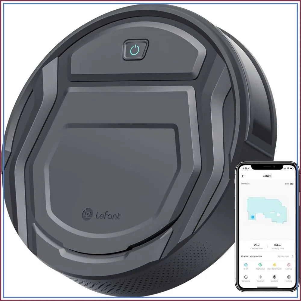 2200Pa Suction Robot Vacuum, 120 Min Runtime, WiFi/App/Alexa, Slim Auto-Charging, Anti-Collision