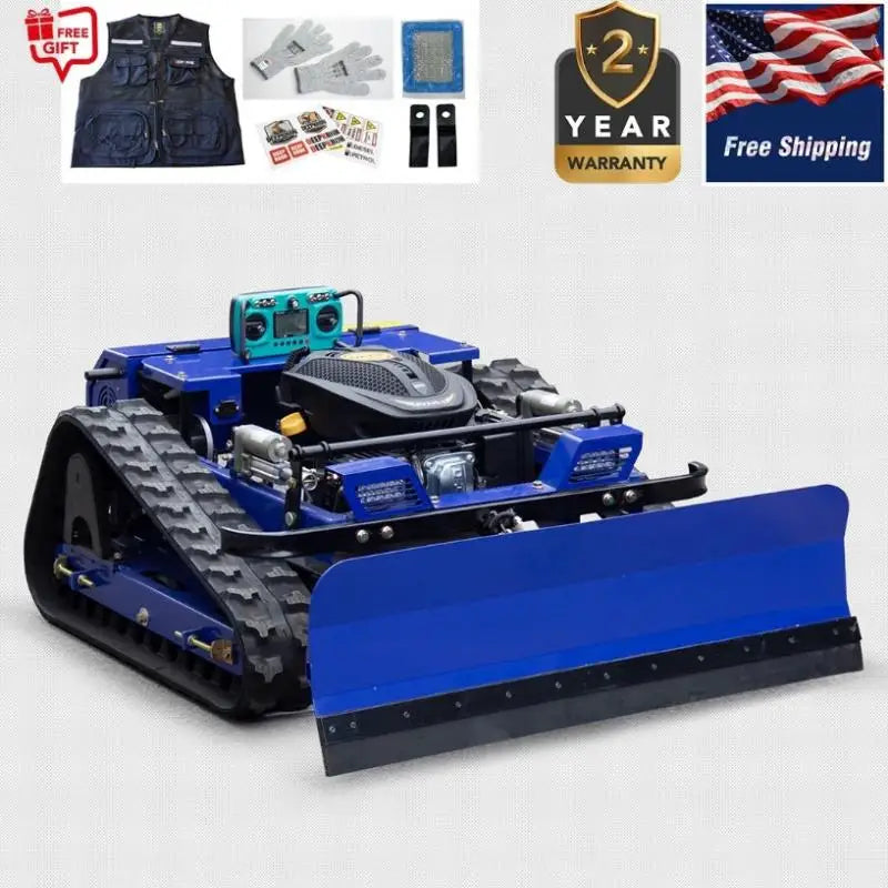 R55 Remote Control Lawn Mower 550mm Cutting Width Tracked Grass Cutter for Slopes Hills Industrial Mowing Machine