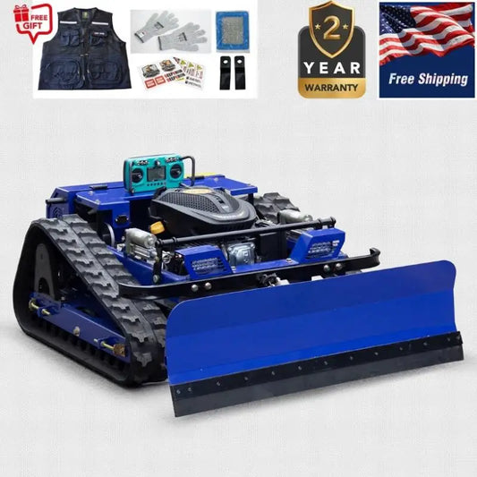 R55 Remote Control Lawn Mower 550mm Cutting Width Tracked Grass Cutter for Slopes Hills Industrial Mowing Machine