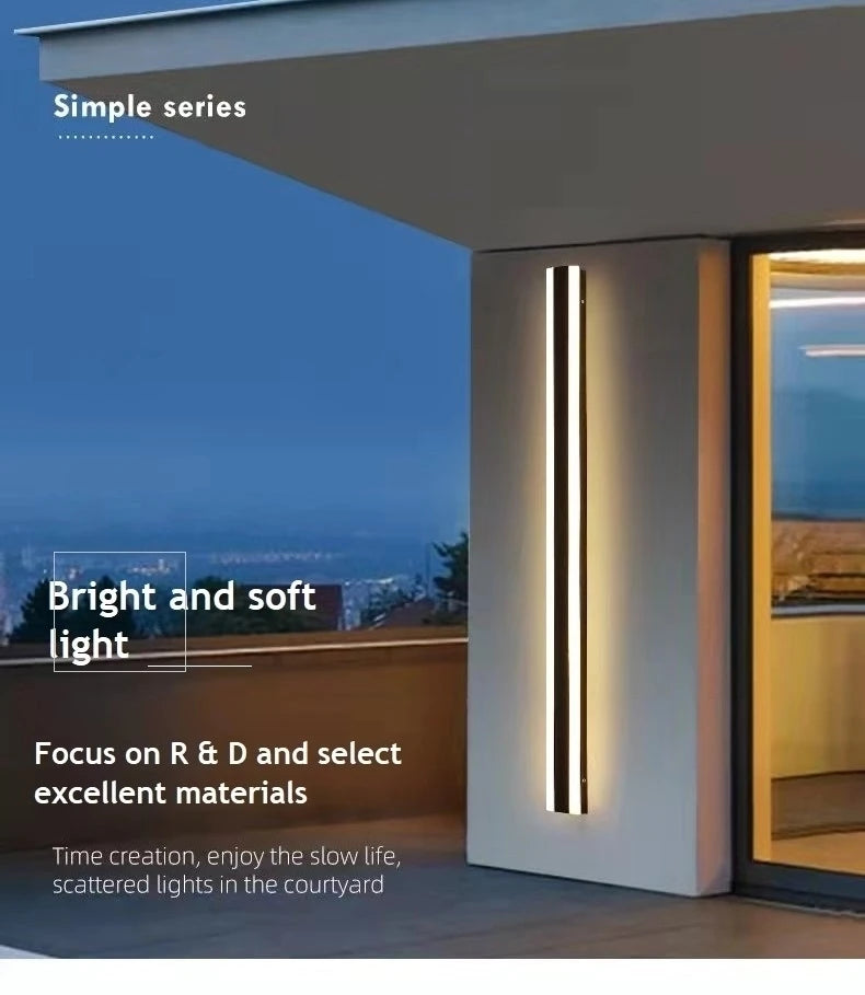 LED long wall lamps OutdoorWaterproof IP65 Garden Lights outdoor porch-f-lights Door wall lamp lighting Modern outdoor walllight