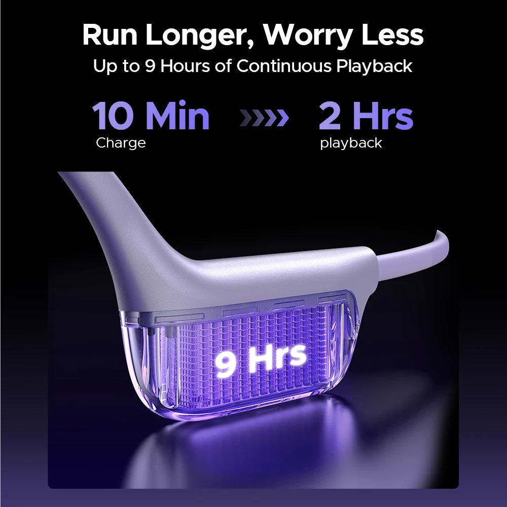 DOOGEE BoneBeat Run Digital Bone Conduction Earphone Waterproof Ear Hook Wireless Headphones Bluetooth 6.0 Headset For Running