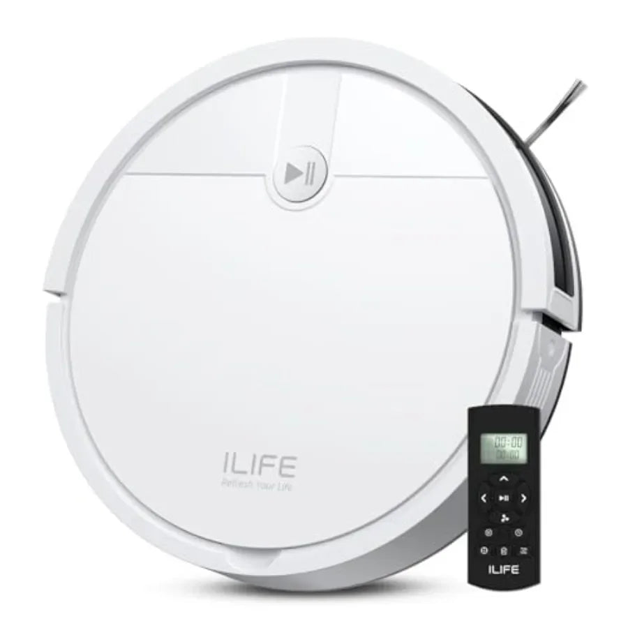 V2 Robot Vacuum Cleaner for pet hair and hard floors, tangle-free suction, 120 mins runtime, slim self-charging design, black p