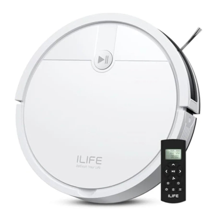 V2 Robot Vacuum Cleaner for pet hair and hard floors, tangle-free suction, 120 mins runtime, slim self-charging design, black p